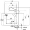 Смеситель для раковины Remer Energy черный хром - 2