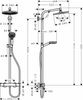 Душевой гарнитур Hansgrohe Crometta S 240 1jet Showerpipe - 6