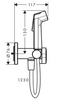 Гигиенический душ Hansgrohe E 1jet Bidette