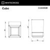 Стакан для ванной Whitecross Cubo подвесной, оружейная сталь