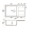 Кухонная мойка Omoikiri Sumi 86 PL Tetogranit, платина