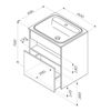 Тумба с раковиной Am.Pm Func 60 см. белый лак - 10
