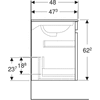 Тумба с раковиной Geberit Renova Plan 80 - 4